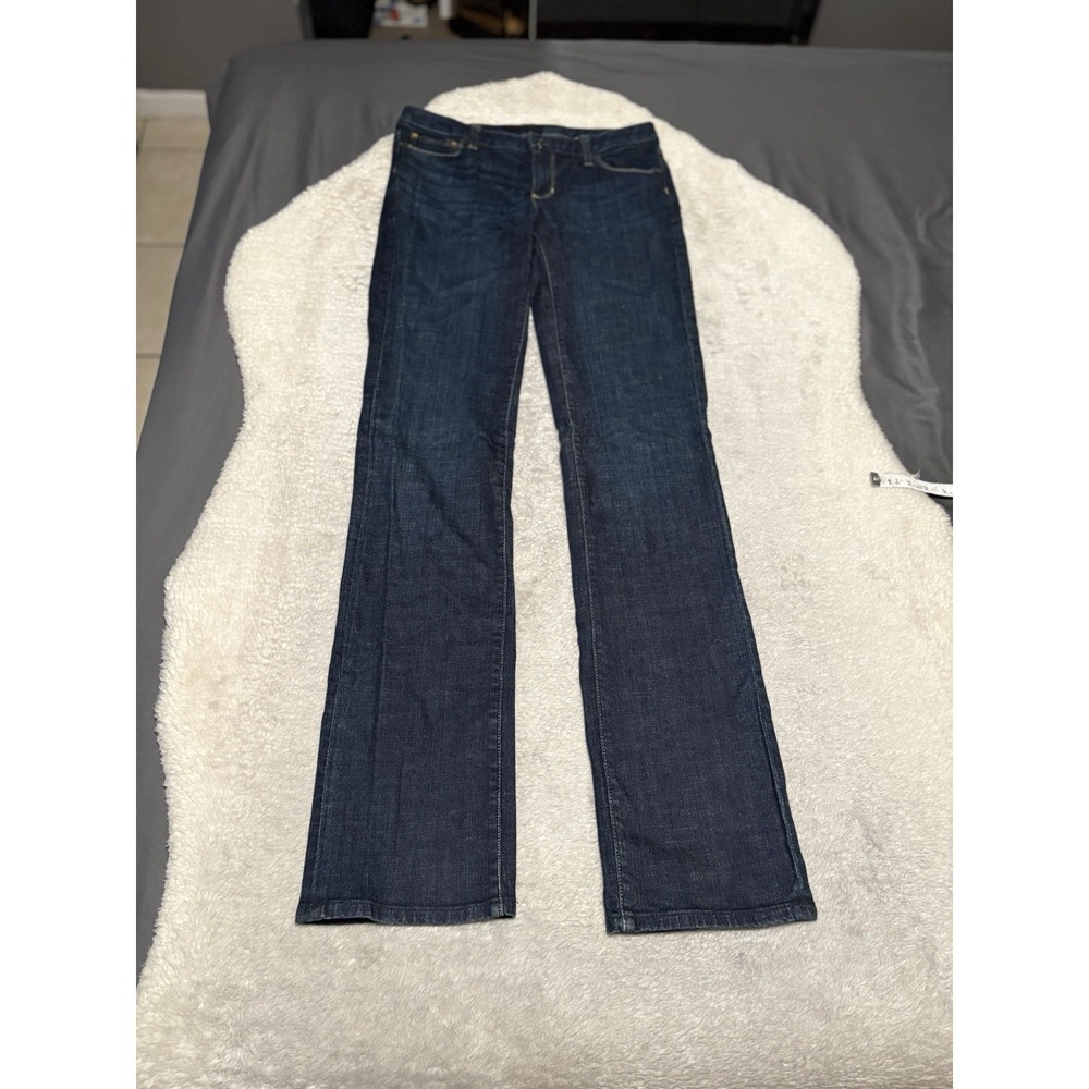 Banana Republic Women's Dark Wash Straight Leg Denim Jeans Size 27 4L Low Rise